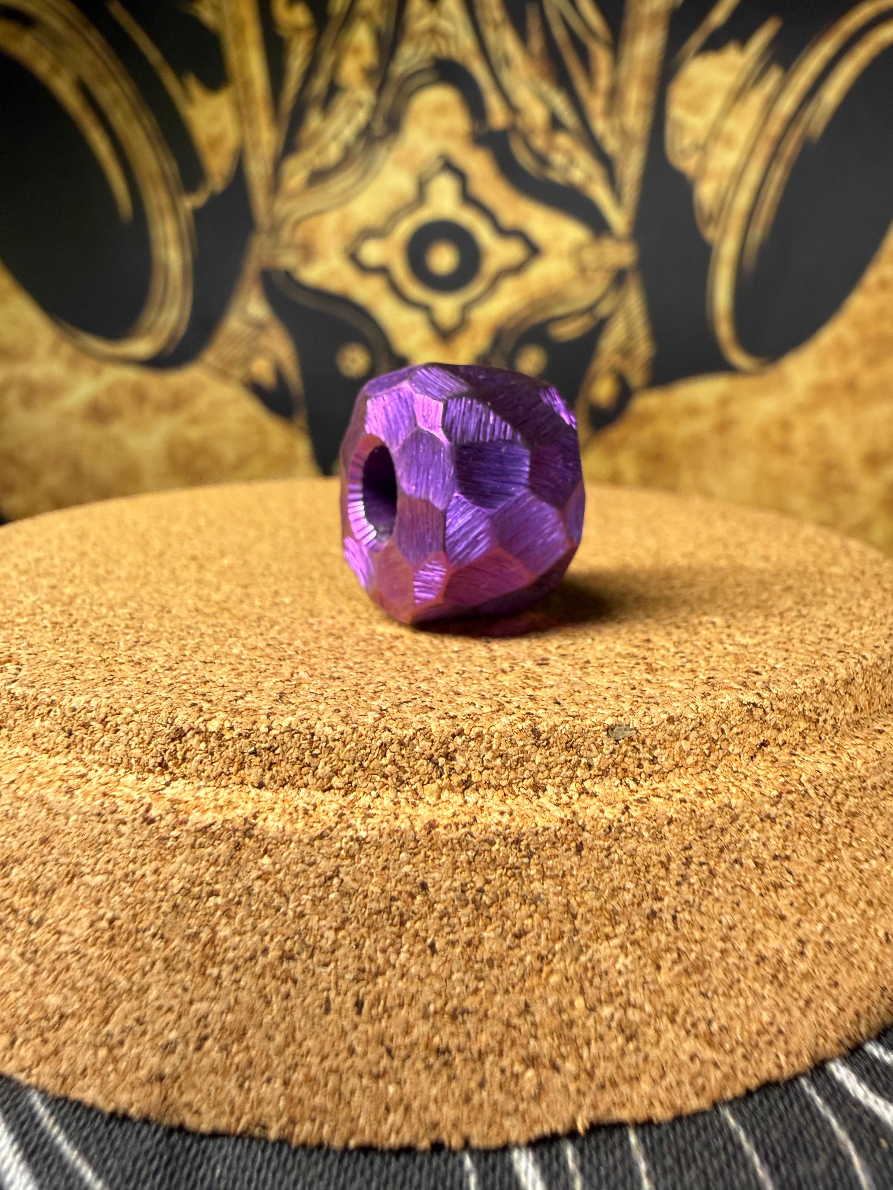 Purple Rock Textured Lanyard Bead