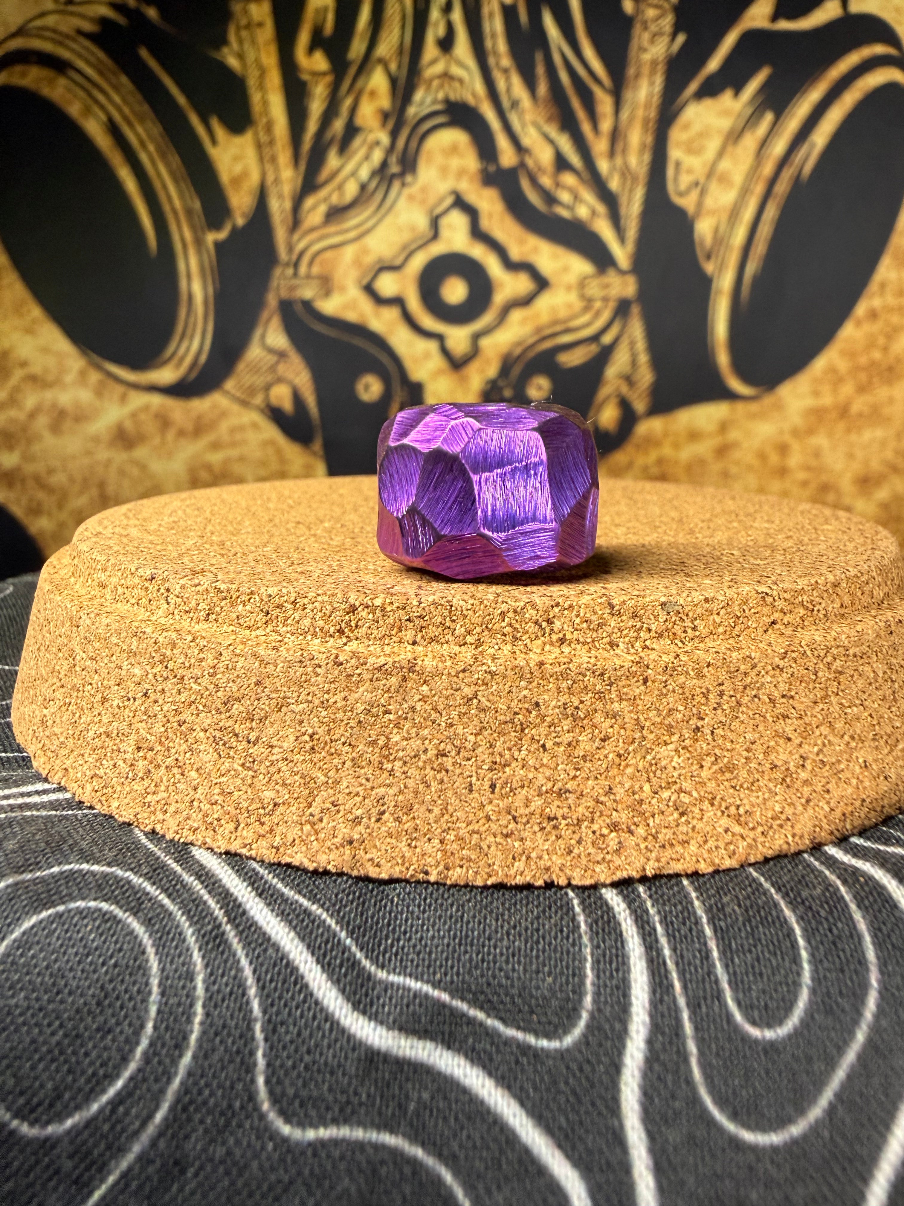 Purple Rock Textured Lanyard Bead