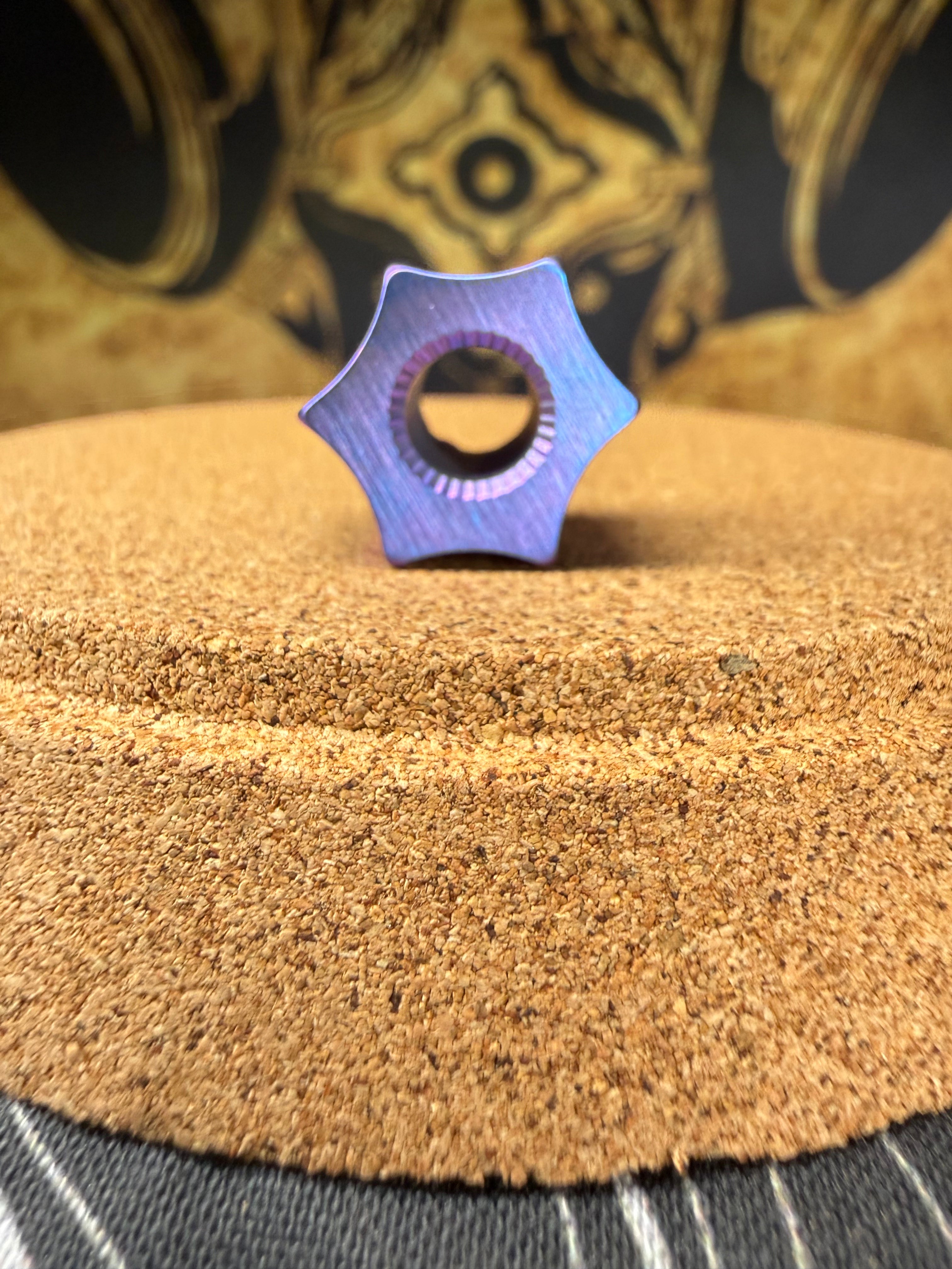 Fluted Blue Lanyard Bead