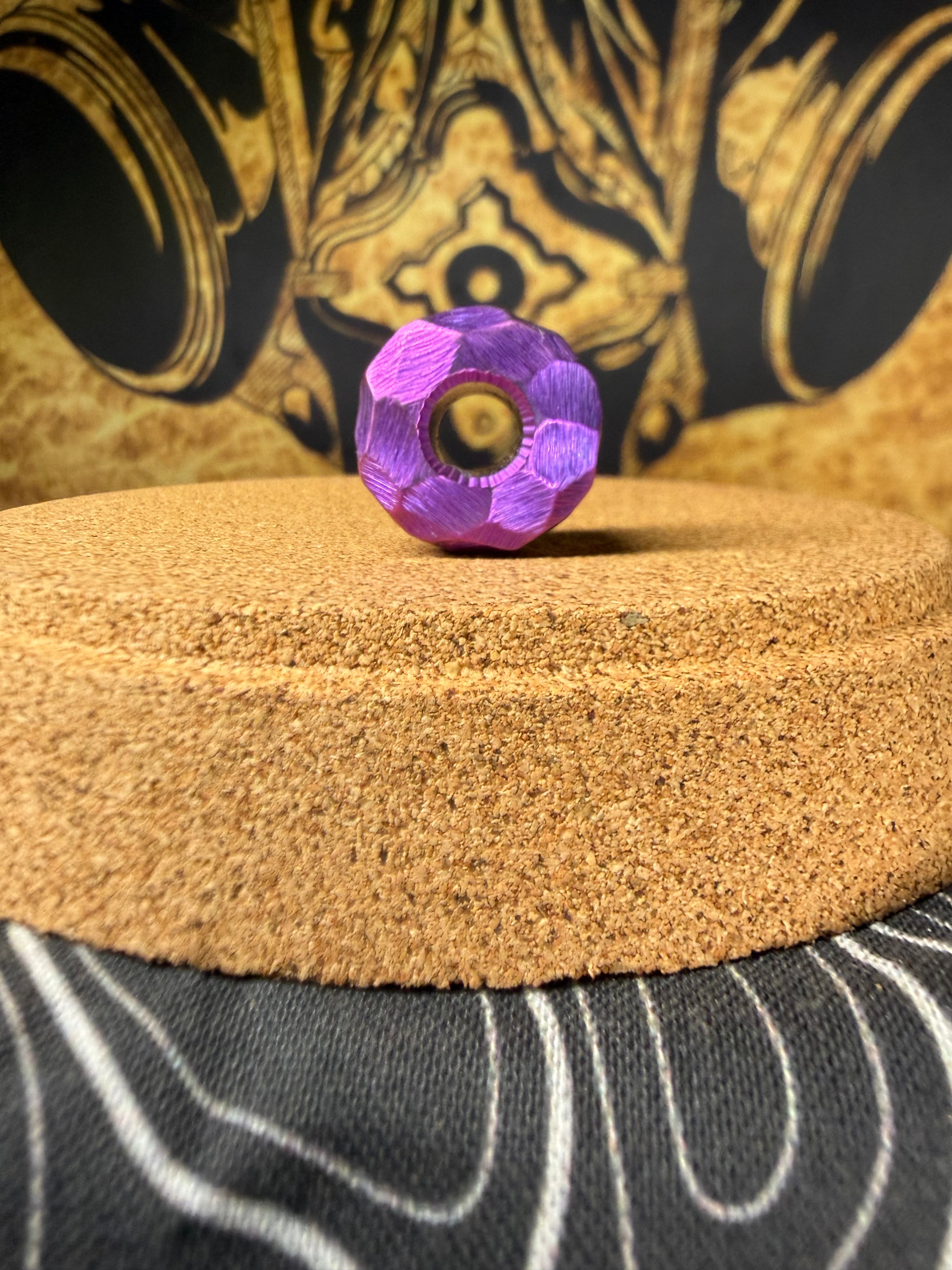 Purple Rock Textured Lanyard Bead