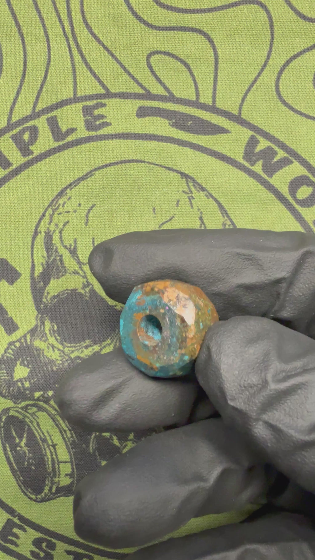 Brass Patina Lanyard Bead