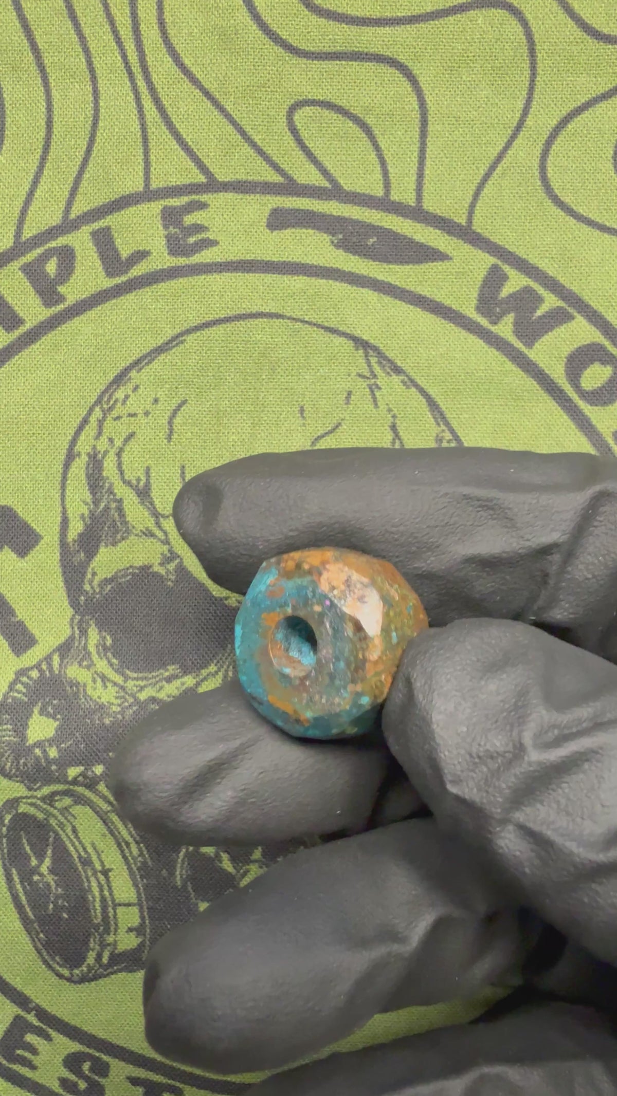 Brass Patina Lanyard Bead