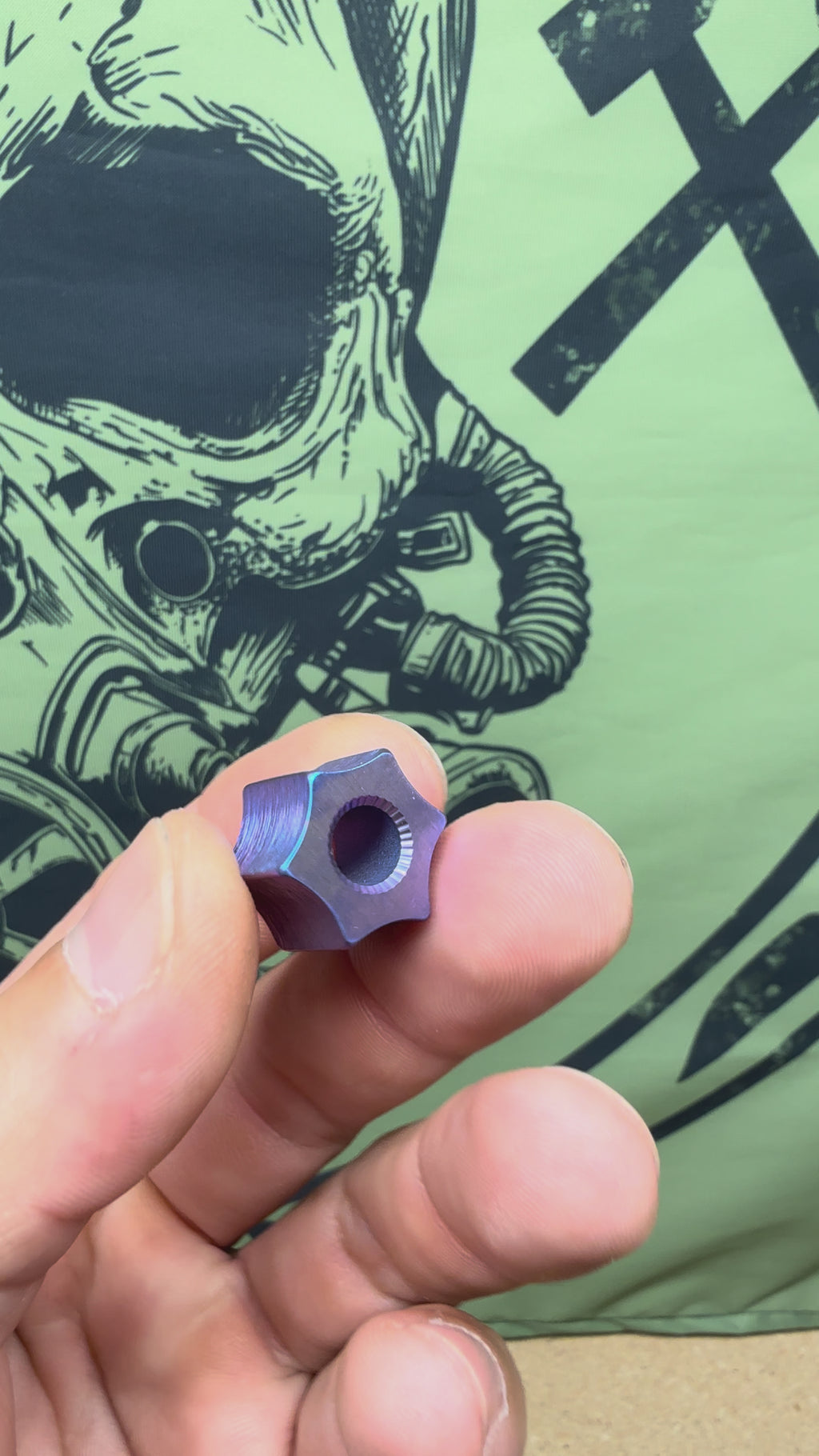 Fluted Blue Lanyard Bead